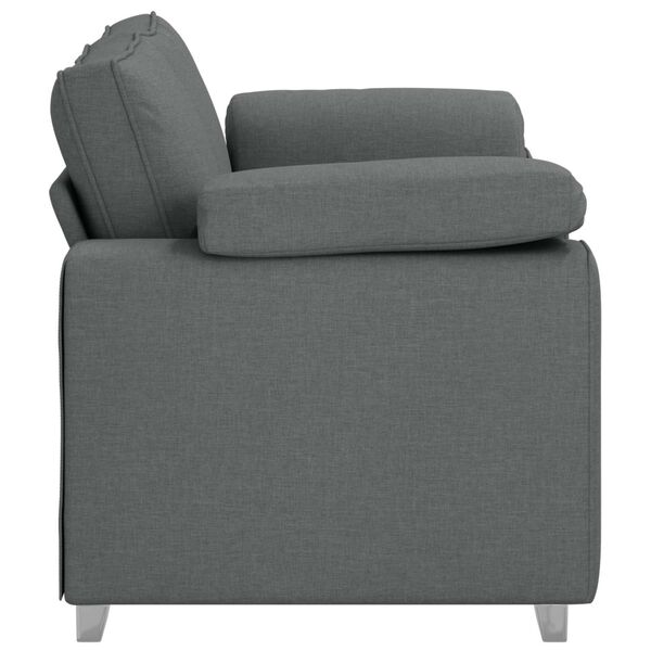 vidaXL Canap&eacute; 120cm Gris fonc&eacute; tissu