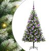 vidaXL Sapin de Noël artificiel à charnière avec neige en flocons