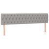 vidaXL T&ecirc;tes de lit Gris clair 200x7x78/88 cm Tissu