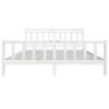 vidaXL Cadre de lit sans matelas blanc bois massif 200x200 cm