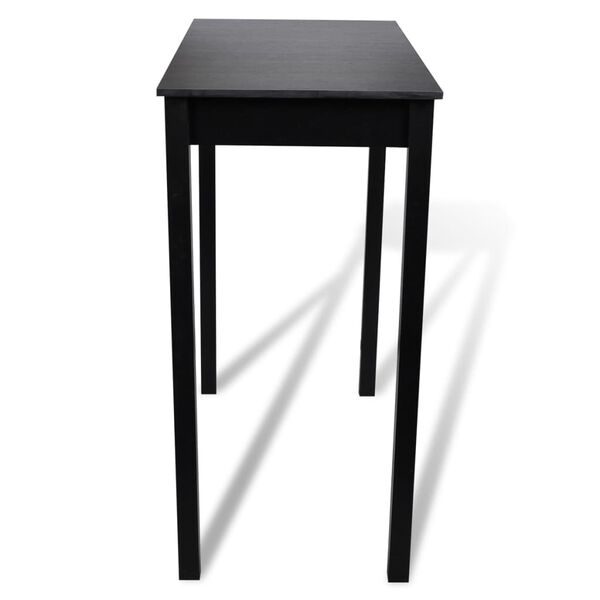 Set de 1 table de bar et 2 tabourets noir