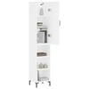 vidaXL Buffet haut Blanc 34,5x34x180 cm Bois d'ing&eacute;nierie