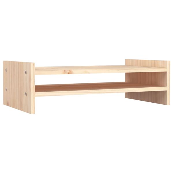 vidaXL Support pour moniteur 50x27x15 cm Bois de pin solide