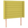 vidaXL Sommier &agrave; lattes de lit matelas et LED Vert 90x190 cm Tissu