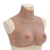 vidaXL Plastron en silicone marron p&acirc;le coupe C
