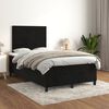 vidaXL Sommier &agrave; lattes de lit avec matelas Noir 120x200 cm Velours