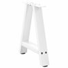 vidaXL Pieds de table basse en forme de A, 2 pi&egrave;ces, blanc, 38 x (42-43) cm, acier
