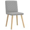 vidaXL Chaises &agrave; manger lot de 4 gris nuage tissu