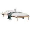 vidaXL Cadre de lit avec tables de chevet Naturel 80 x 210 cm