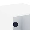 vidaXL Table de chevet avec porte en verre blanc 35x37x35 cm