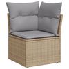 vidaXL Ensemble de canapé de jardin Beige 55 x 55 x 37 cm polyrotin