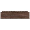 vidaXL Lit de jour avec tiroirs sans matelas ch&ecirc;ne marron 90x190 cm