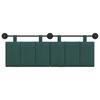 vidaXL T&ecirc;te de lit suspendue Ray&eacute; Vert fonc&eacute; 150 x 55 x 5 cm tissu