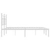 vidaXL Cadre de lit m&eacute;tal sans matelas et t&ecirc;te de lit blanc 183x213 cm