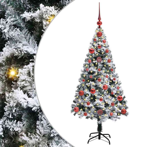 vidaXL Sapin de No&euml;l artificiel Blanc 120 cm PVC, Acier et Plastique