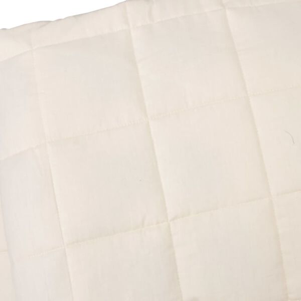 vidaXL Couverture lest&eacute;e Cr&egrave;me clair 235x290 cm 11 kg Tissu