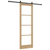 vidaXL Porte coulissante Naturel et Noir 78 x 232 cm