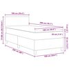 vidaXL Lit &agrave; ressort LED Gris fonc&eacute; et blanc 100 x 200 cm