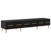 vidaXL Meuble TV 150 x 36 x 30 cm Ch&ecirc;ne noir Bois d'ing&eacute;nierie
