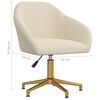 vidaXL Chaises pivotantes &agrave; manger lot de 2 cr&egrave;me velours
