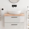 vidaXL Comptoir de salle de bain 80x60x(2-6) cm bois massif non trait&eacute;