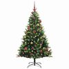 vidaXL Arbre de No&euml;l artificiel en silicone flexible 300 LEDs 180 cm