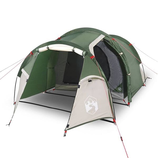 vidaXL Tente de camping tunnel 3 personnes vert imperm&eacute;able