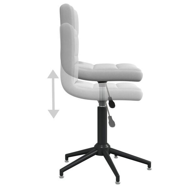 vidaXL Chaises pivotantes &agrave; manger lot de 6 Gris clair Velours
