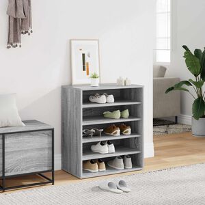 vidaXL Meuble &agrave; chaussures Sonoma gris 60x35x70 cm Bois d'ing&eacute;nierie