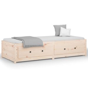 vidaXL Lit de jour 75x190 cm Petit simple Bois de pin massif