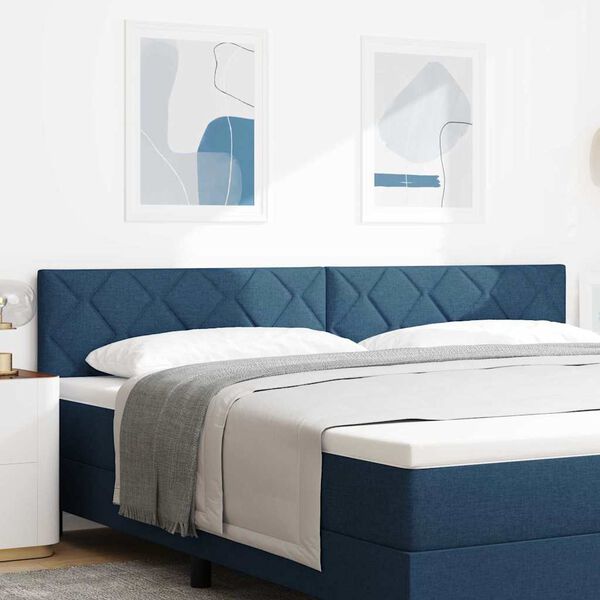 vidaXL T&ecirc;te de lit Bleu 200 cm tissu