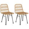 vidaXL Chaises de jardin lot de 2 48x62x84 cm R&eacute;sine tress&eacute;e
