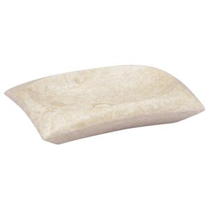 vidaXL Lavabo Cr&egrave;me 50x35x10 cm Marbre