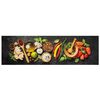vidaXL Tapis de cuisine lavable impression d'&eacute;pices 45x150 cm velours
