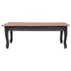 vidaXL Table basse Noir 120x60x45 cm Bois d'acajou massif