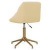 vidaXL Chaises pivotantes &agrave; manger lot de 4 cr&egrave;me velours