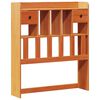 vidaXL Lit biblioth&egrave;que sans matelas cire marron 75x190 cm pin massif