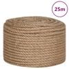 vidaXL Corde de jute 25 m de long 14 mm d'&eacute;paisseur