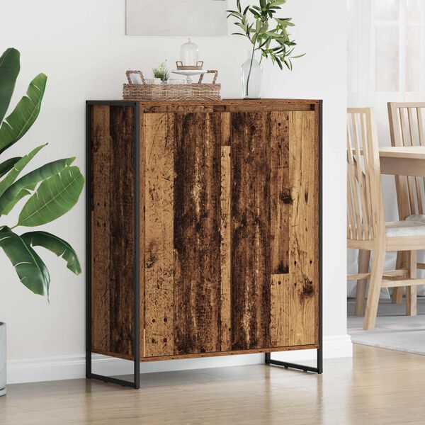 vidaXL Cabinet &agrave; chaussures avec stockage Bois Ancien 79 x 36 x 100 cm