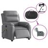 vidaXL Fauteuil de massage inclinable &eacute;lectrique gris similicuir