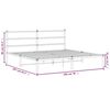 vidaXL Cadre de lit m&eacute;tal sans matelas et t&ecirc;te de lit blanc 193x203 cm