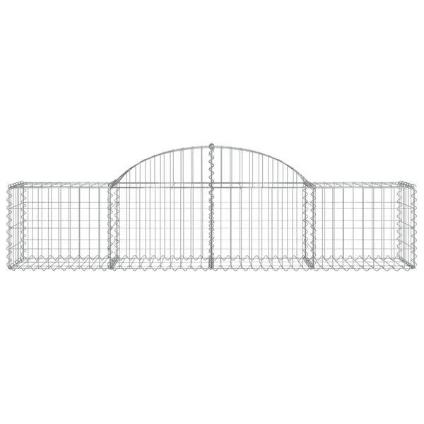 vidaXL Paniers &agrave; gabions arqu&eacute;s 11 pcs 200x50x40/60 cm fer galvanis&eacute;