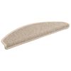 vidaXL Tapis d'escalier 15 pi&egrave;ces 65x21x4 cm Beige clair