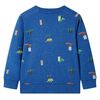Sweatshirt pour enfants m&eacute;lange bleu fonc&eacute; 140