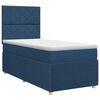 vidaXL Lit boxspring avec matelas Bleu 80 x 200 cm Tissu