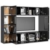 vidaXL Ensemble de meubles TV 8 pcs Gris brillant Bois d'ing&eacute;nierie