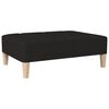 vidaXL Canap&eacute;-lit 2 places et tabouret deux oreillers Noir Tissu