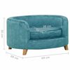 vidaXL Canap&eacute; pour chien Turquoise 69x69x36 cm Peluche