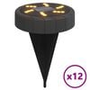 vidaXL Lampes solaires de sol et piquets de sol ext&eacute;rieur 12 pcs