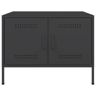 vidaXL Table basse noir 68x50x50,5 cm acier